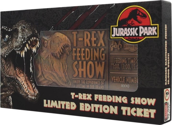 Metalen verzameltoegangsbewijs JURASSIC PARK