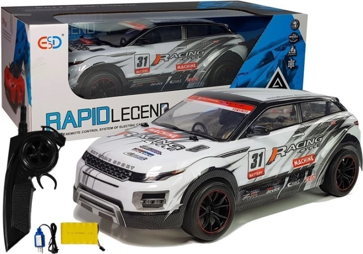 Voiture de course télécommandée 1:10 blanche