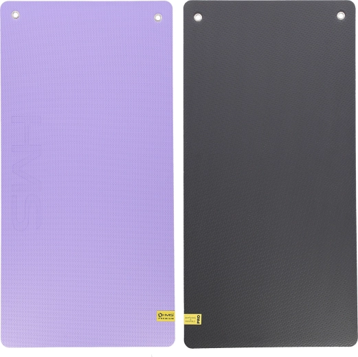 Studio fitness mat with eyelets HMS Premium, purple