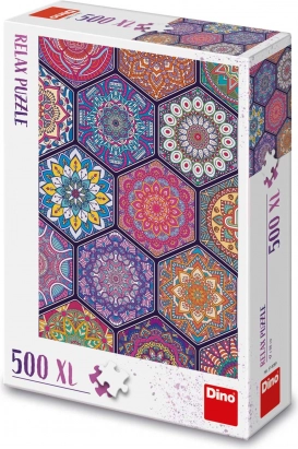 Ontspannende puzzel met mandala’s 500 XL stukjes