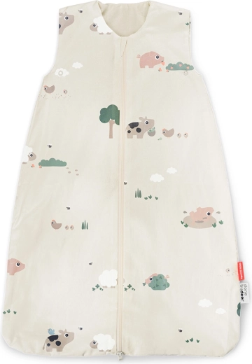 Done by Deer baby sleeping bag TOG 1.0 Tiny Farm sand 70 cm