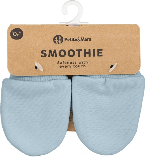 Petite&Mars baby mittens Smoothie Sky Blue