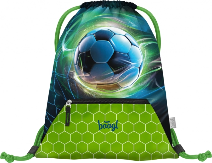 Baagl drawstring bag with pocket Football ball