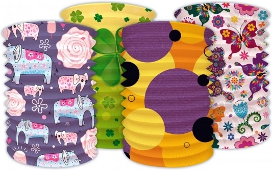 Papierlaterne Zylinder für Karneval