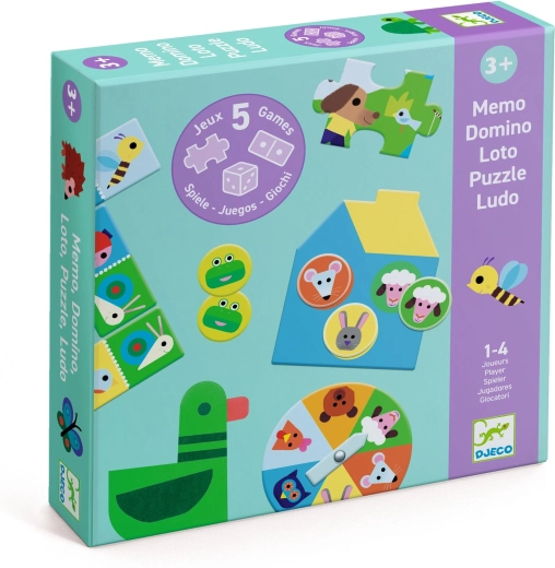 Djeco 5 Games on the Farm – game set for children aged 3+
