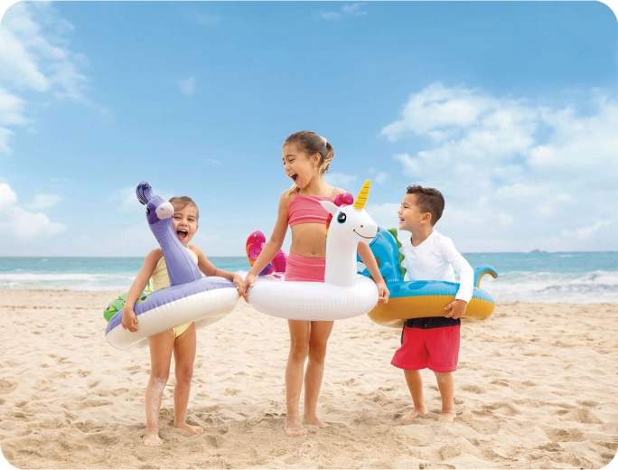 Amusement à la piscine comme à la mer