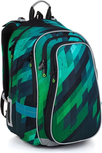 Sac à dos scolaire vert-bleu Topgal LYNN
