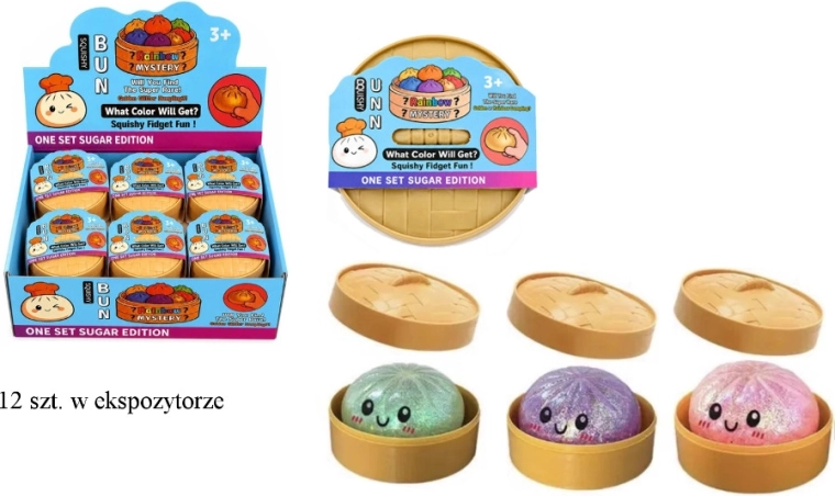 Glitter squishy squeeze anti-stress dumpling
