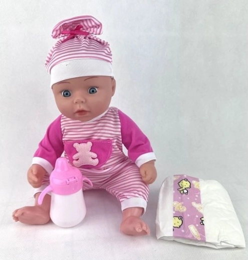 Poupée interactive 34 cm, boit et fait pipi