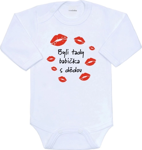 Body bébé avec imprimé New Baby – Mamie et Papi sont passés, manches longues
