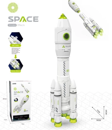 Space Rocket with Astronaut – Smoke, Light and Sound