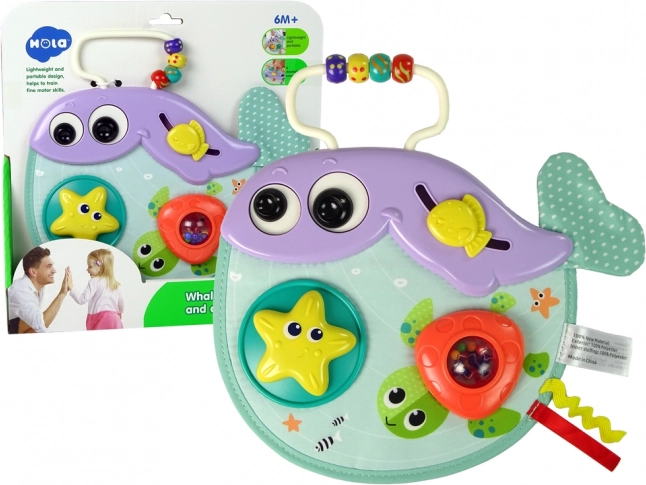 Baleine interactive pour bébés – hochet et jouet didactique