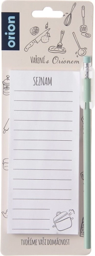 Refrigerator notepad with magnet and pencil (CZ version)