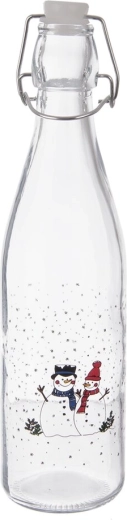 Orion bouteille en verre avec fermeture à clip Bonhomme de neige 0,52 l