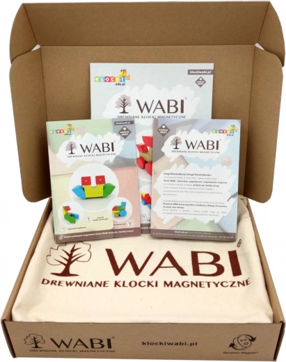 Blocs de construction magnétiques en bois WABI 40 pcs