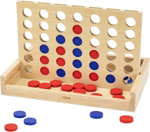 Viga jeu logique en bois 4 en ligne