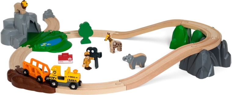Safari Wooden Train Set