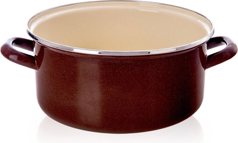 Enamel Pot Brown 26 cm, 5 l Orion