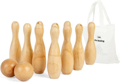 Bigjigs Toys Quilles en bois pour enfants
