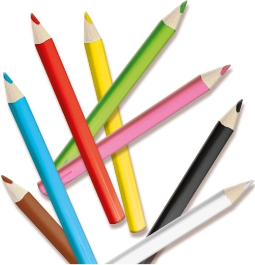 8 crayons de couleur aux teintes intenses dans le pack