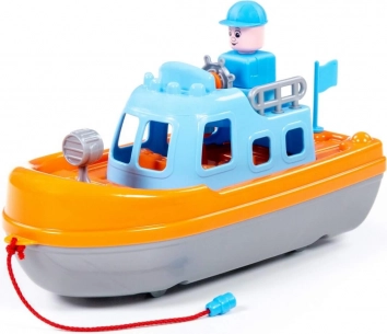 Police boat with figurine