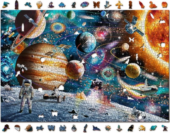 WOODEN CITY Wooden Puzzle Space Odyssey 2-in-1, 2000 Pieces ECO