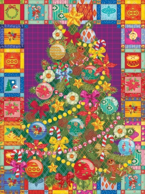 Puzzel COBBLE HILL Kerstboom op de deken XL 275 stukjes