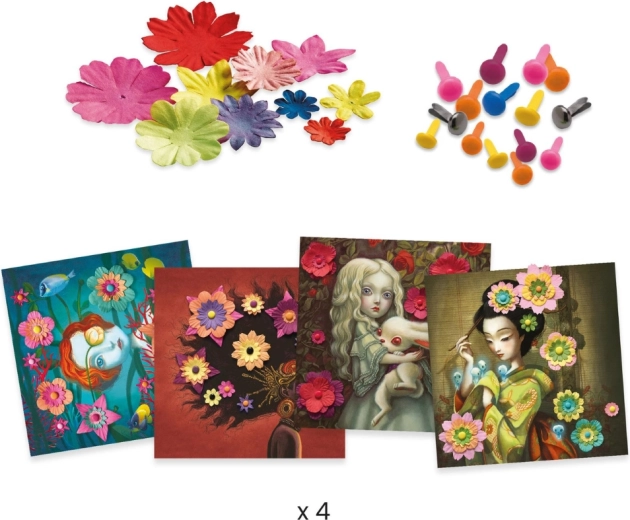 Layered flowers for a 3D effect