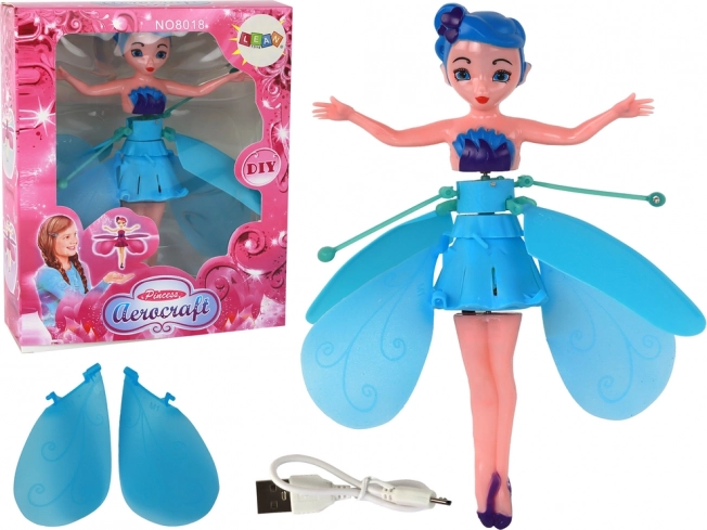 Magic Hand-Controlled Flying Fairy – Blue