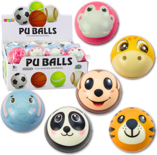 Anti-stress foam animal ball 7 cm