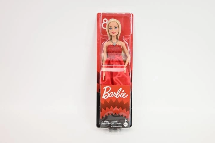 Poupée Barbie Mattel pour le 80e anniversaire, en robe rubis