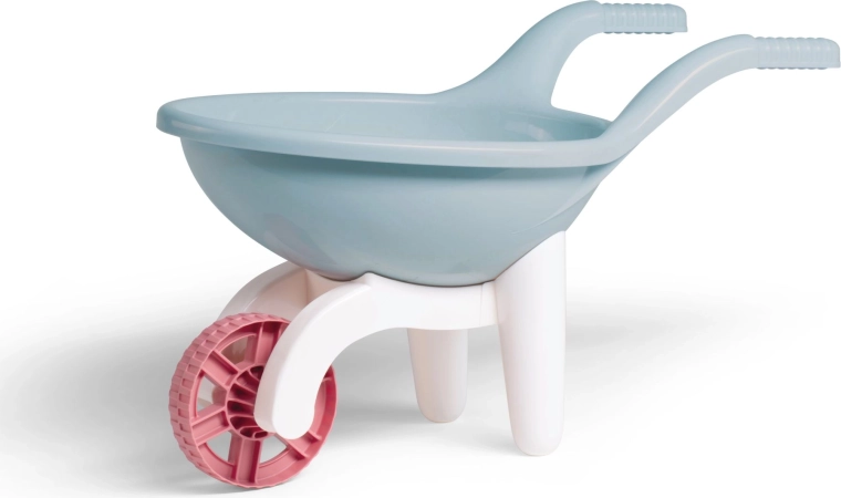 Children's wheelbarrow from recycled plastic in pastel colors