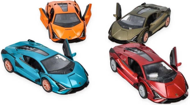 Modèle de voiture en métal Lamborghini Sian avec portes ouvrantes