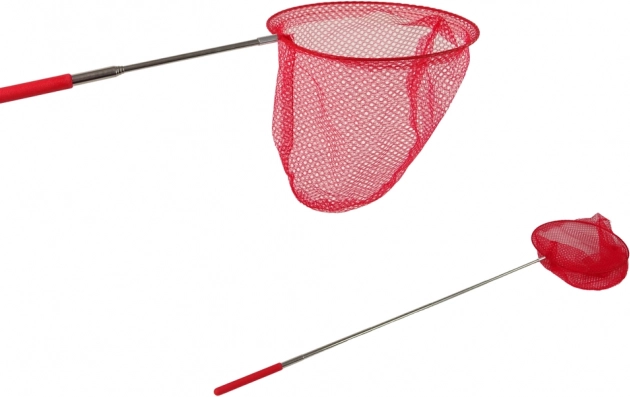 Opvouwbaar telescopisch net voor vlinders en insecten 85 cm – rood