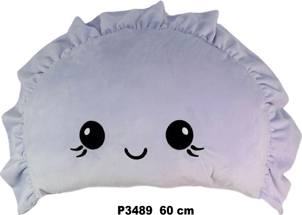 Decorative pierogi-shaped pillow 60 cm, purple