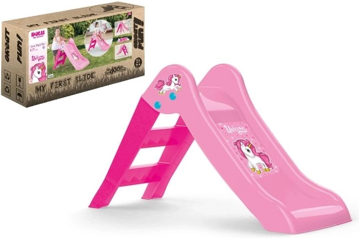 Dolu Unicorn children’s slide – pink
