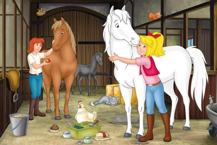 Amusement à l’écurie avec soins aux chevaux