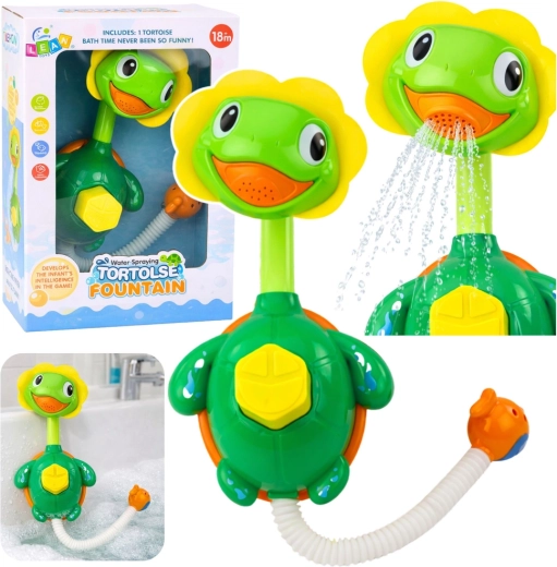 Badfontein schildpadje met visje op zuignappen