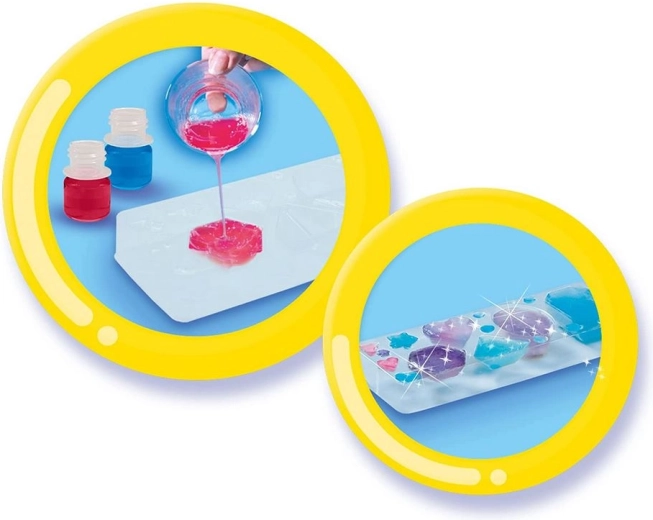 Mixing colors and pouring into molds
