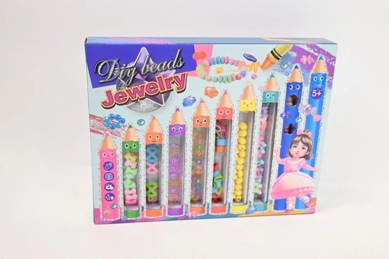 Bead set for jewelry making in tubes