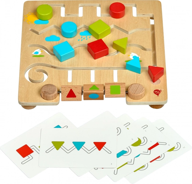 Labyrinthe en bois avec formes géométriques et modèles LUCY & LEO