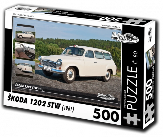 Puzzel RETRO-AUTA Škoda 1202 STW ambulance (1961) – 500 stukjes