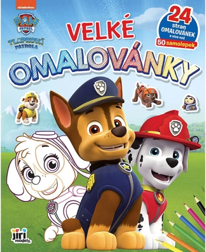 Grote kleurplaten Paw Patrol met stickers