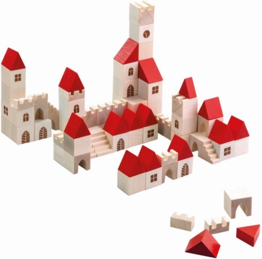 Wooden Construction Set Town