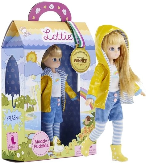 Poupée LOTTIE Muddy Puddles pour la pluie