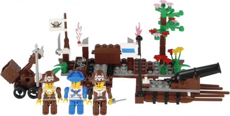 Scènes de pirates pleines d’action avec canon