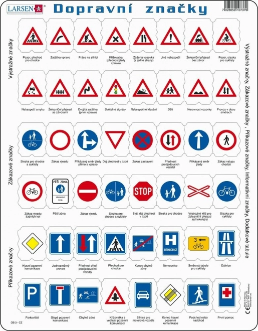 LARSEN Lernpuzzle Verkehrsschilder 48 Teile