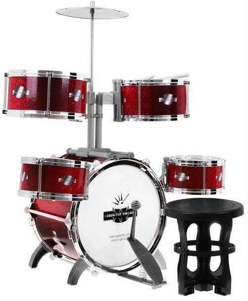 Children's Drum Set 5-Drums With Cymbal and Stool