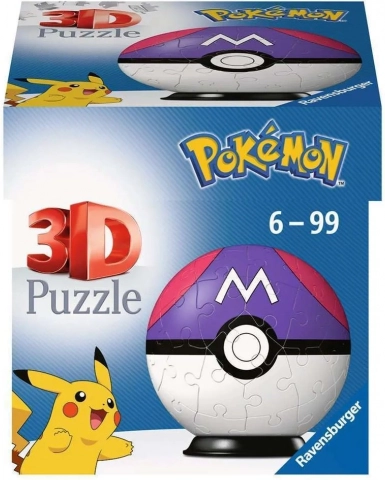3D Puzzel Pokémon Master Ball van Ravensburger - 54 stukjes