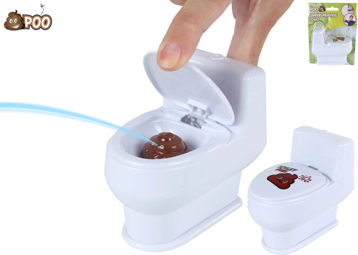 grappige wc 10 cm die water spuit met drolletje